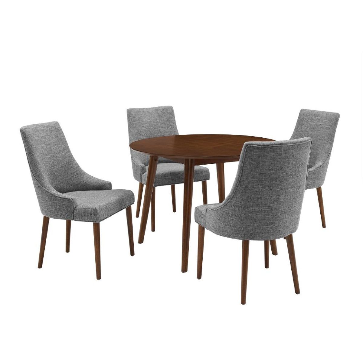 ALTO HOGAR - Juego de Comedor 4 Sillas Juliet Gris Madera Tornillo