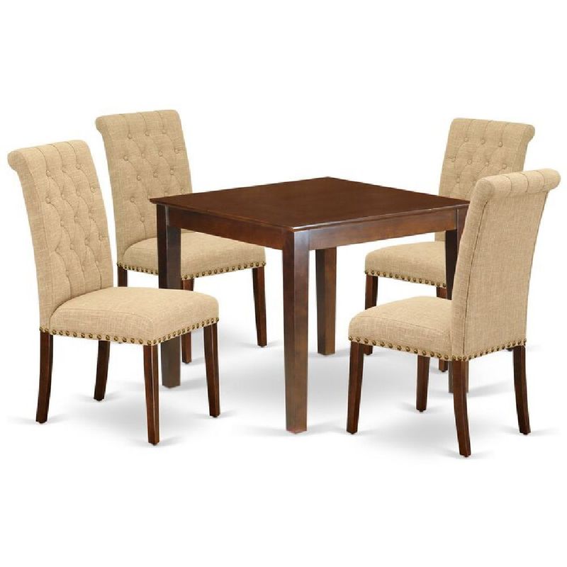 ALTO HOGAR - Juego de Comedor 4 Sillas Bright Beige Madera Tornillo