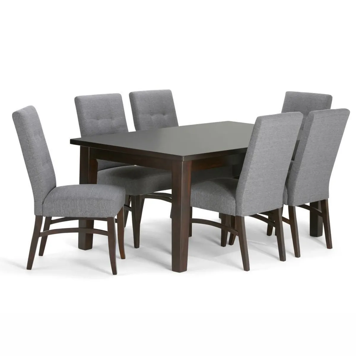 ALTO HOGAR - Juego de Comedor 6 Sillas Aster Gris Madera Tornillo