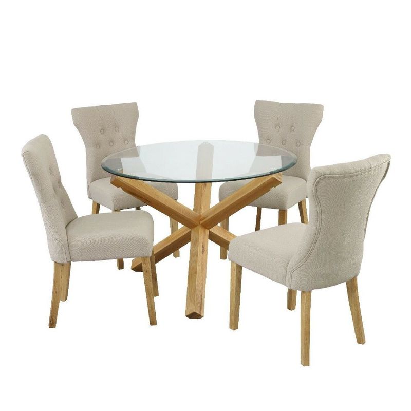 ALTO HOGAR - Juego de Comedor 6 Sillas Gia Marrón Madera Tornillo