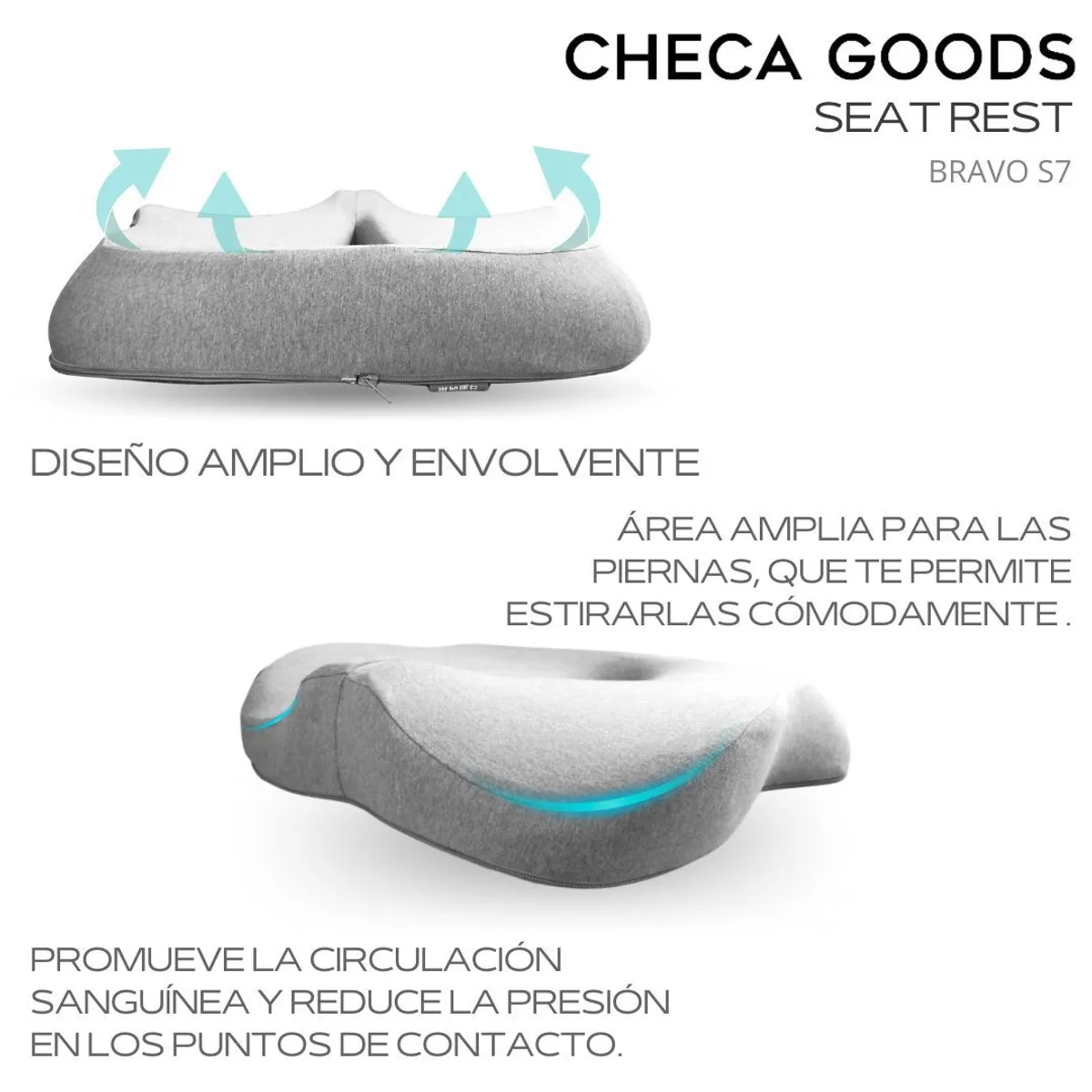 CHECA GOODS - Cojín Anti Dolor hemorroides prostático Ergonómico Dona CHECA GOODS
