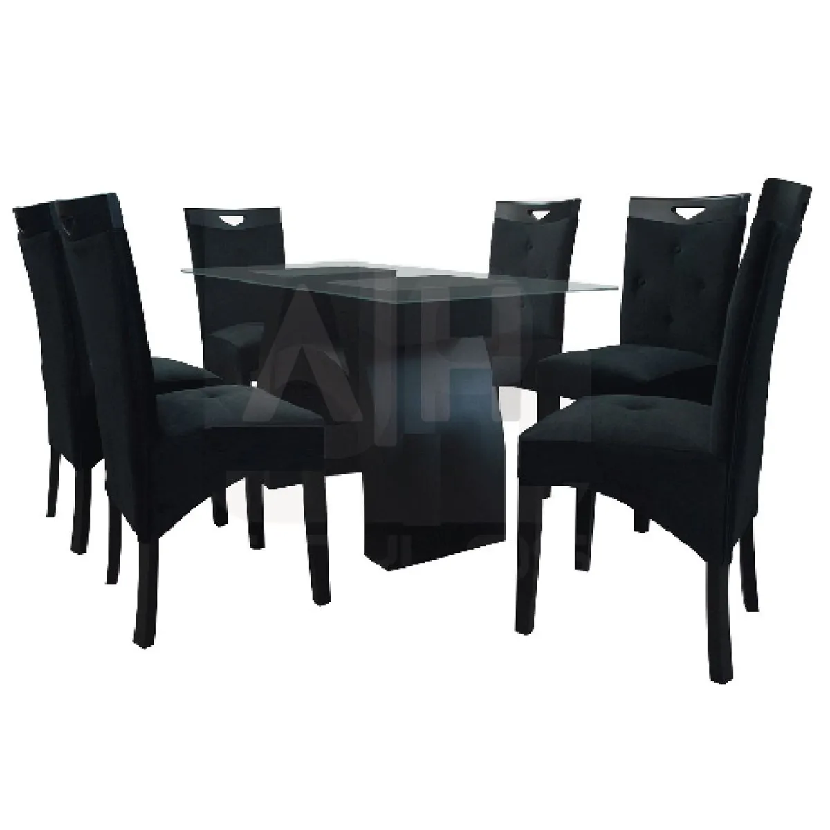 ALTO HOGAR - Juego de Comedor 6 Sillas Alto Hogar Josephine Negro