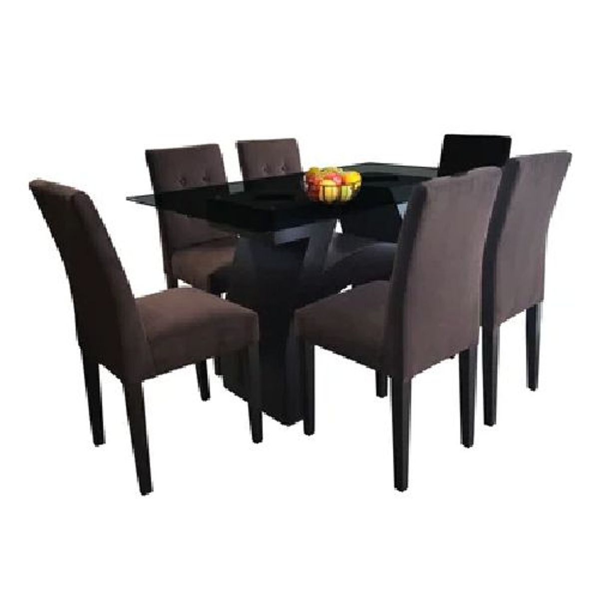 ALTO HOGAR - Juego de Comedor 6 Sillas Marbelle Marrón Madera Tornillo