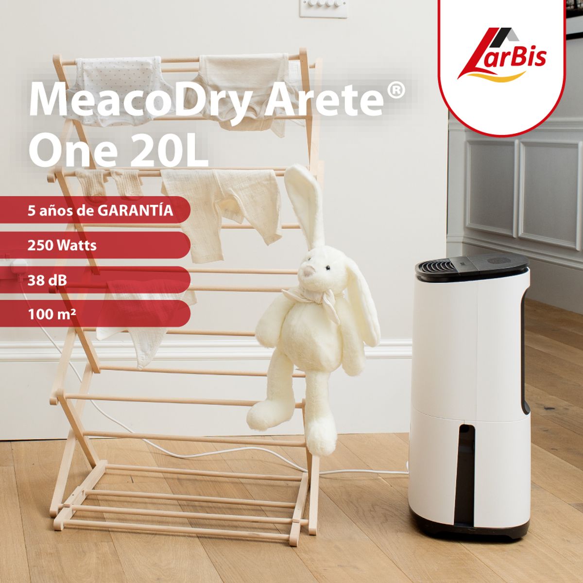 MEACO - Deshumedecedor MeacoDry Arete® One 20L - Purificador de aire