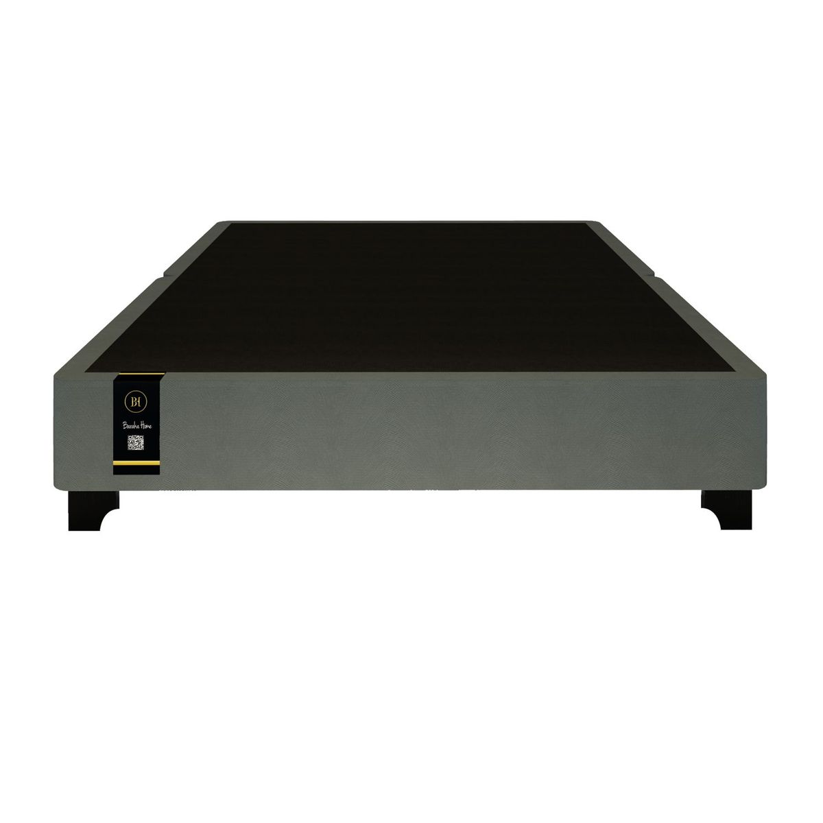 BARAKA HOME - Base De Cama Luton Queen Americano 153 x 203 2 Piezas - Gris Oscuro