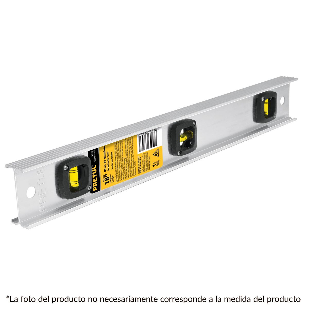 PRETUL - Nivel de Aluminio 14" Pretul 22456 - Gris