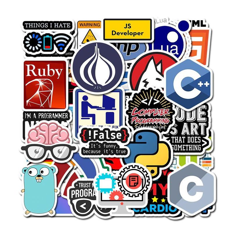 OEM - Stickers Programacion Pack 50 Unidades - Solumatica - para Laptop