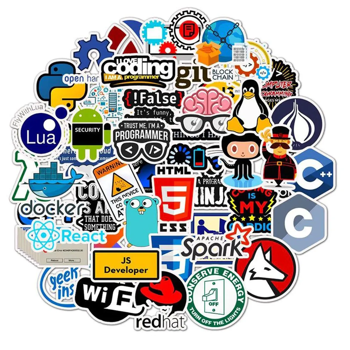 OEM - Stickers Programacion Pack 50 Unidades - Solumatica - para Laptop