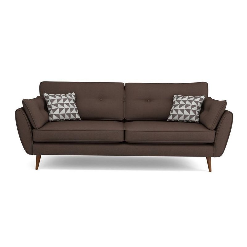 ALTO HOGAR - Sofá Altina 3 Cuerpos Alto Hogar Marrón