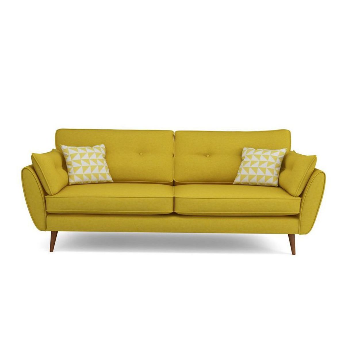 ALTO HOGAR - Sofá Altina 3 Cuerpos Alto Hogar Mostaza