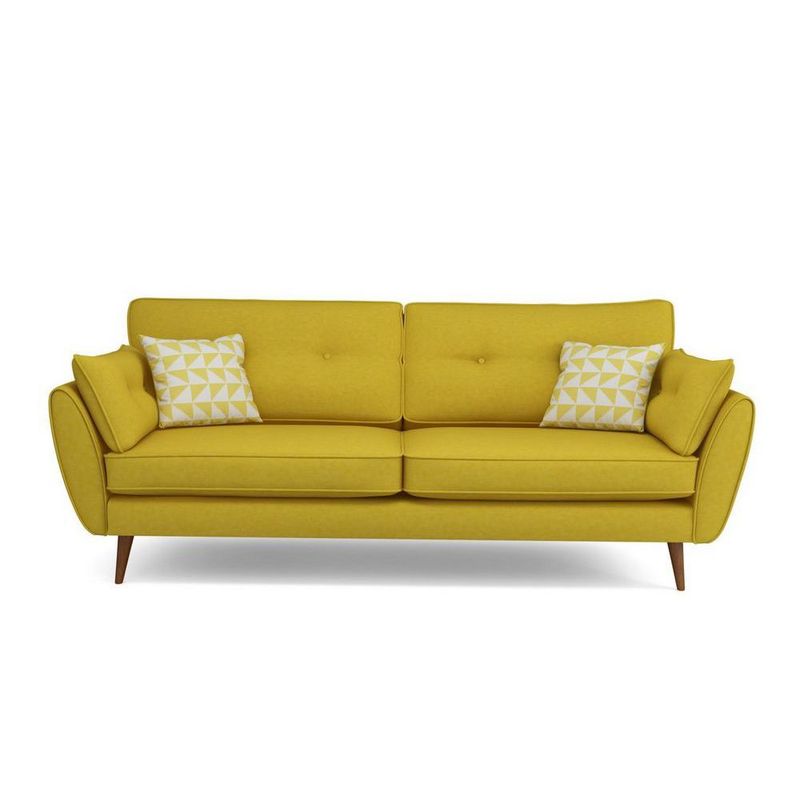 ALTO HOGAR - Sofá Altina 3 Cuerpos Alto Hogar Mostaza