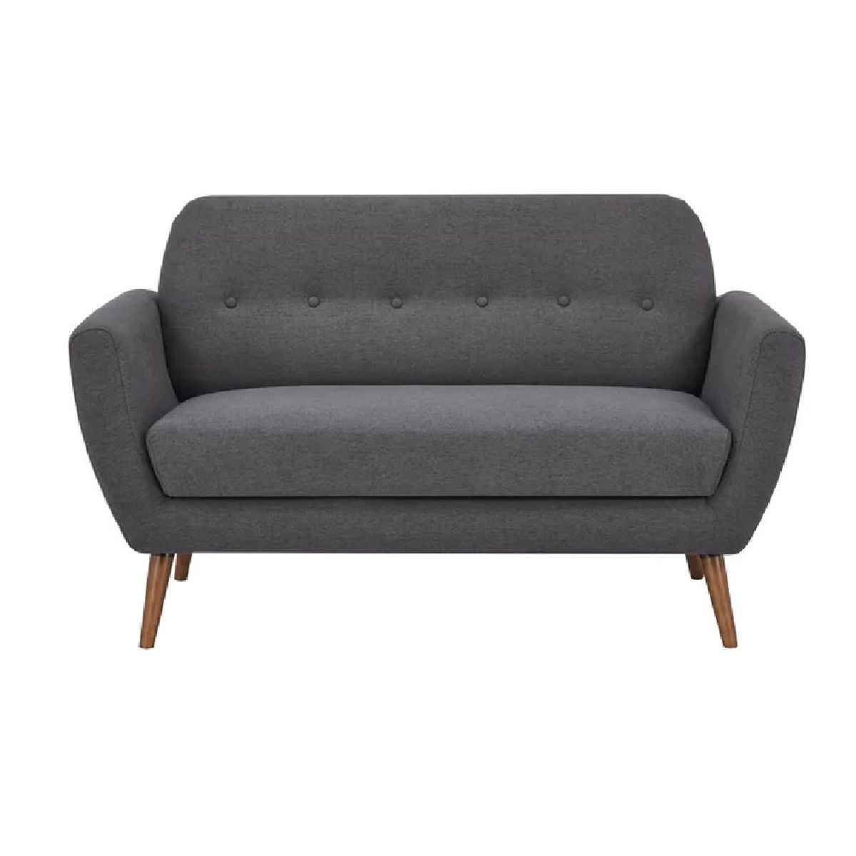 ALTO HOGAR - Sofá Alto Hogar Alysa 2 Cuerpos Gris Oscuro