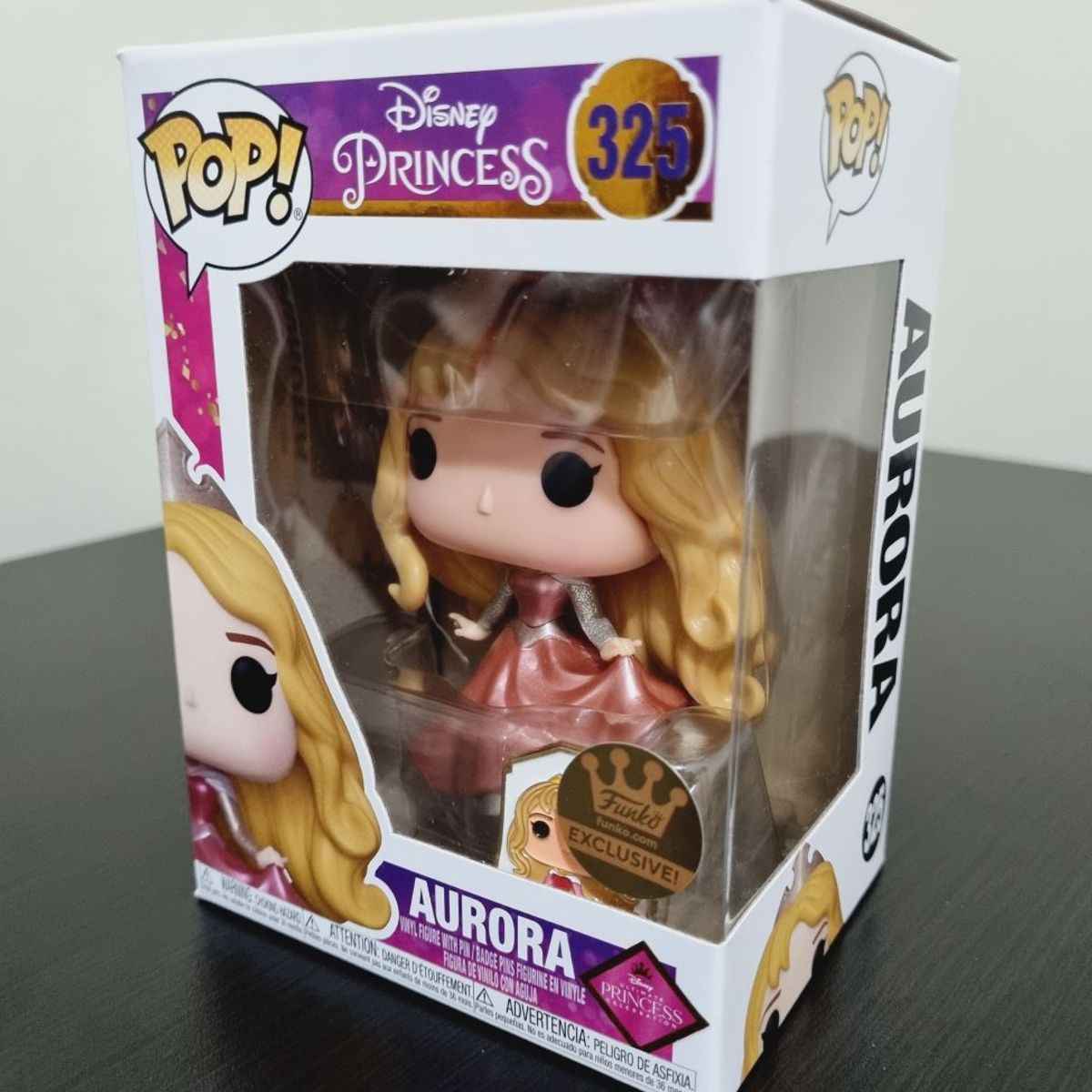 FUNKO - Funko Pop Aurora Gold con pin - Disney Princesas exc F Shop