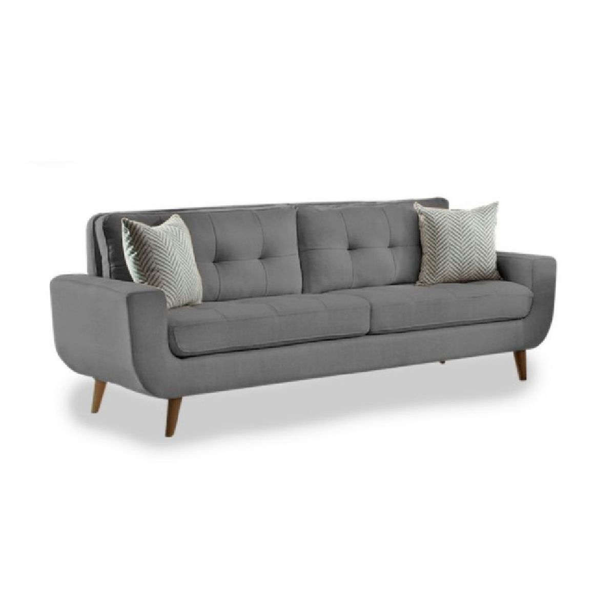 ALTO HOGAR - Sofá Kayruth 3 Cuerpos Gris Oscuro