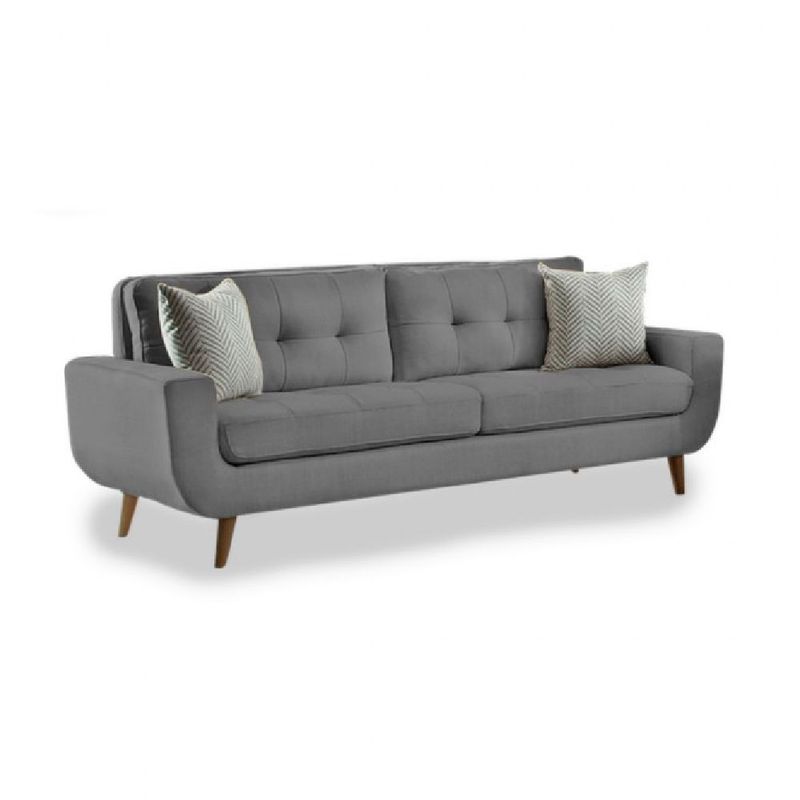 ALTO HOGAR - Sofá Kayruth 3 Cuerpos Gris Oscuro