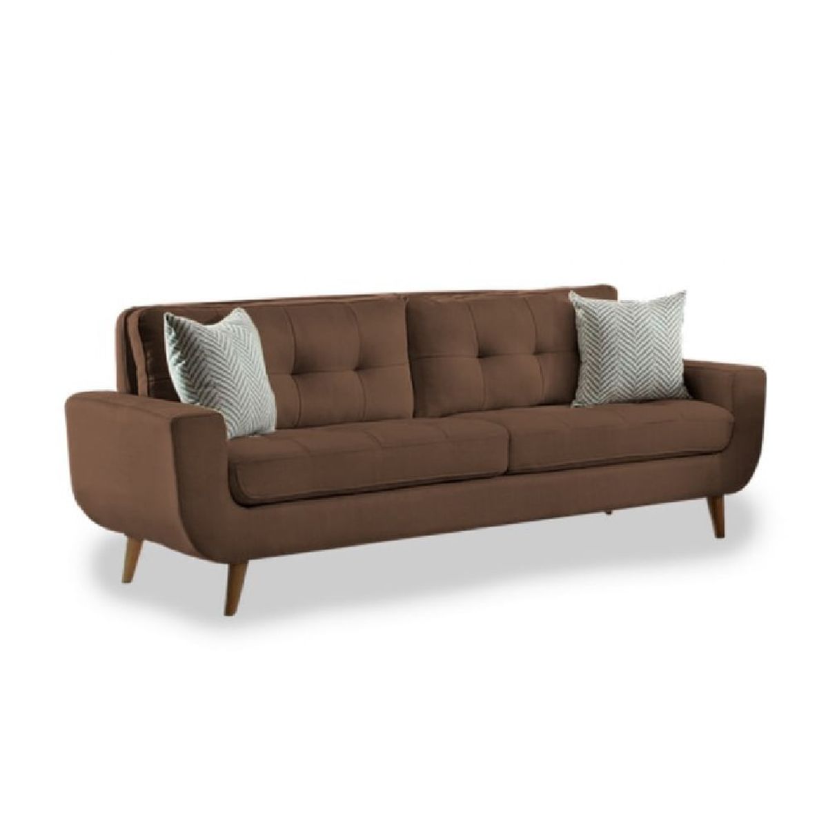 ALTO HOGAR - Sofá Kayruth 3 Cuerpos Marrón