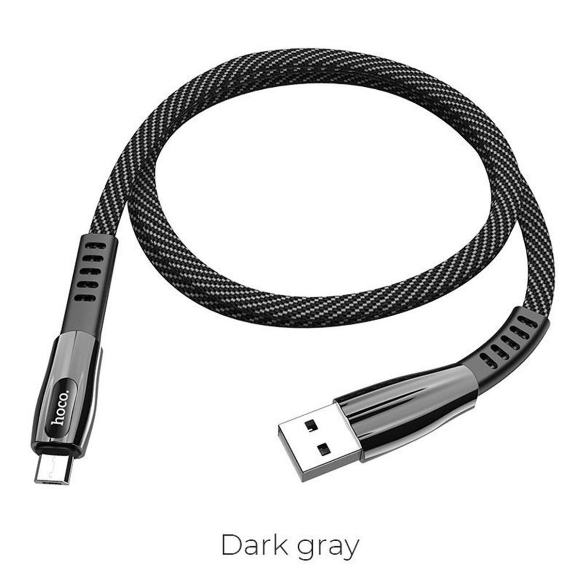 HOCO - Cable USB A Micro USB V8 12m Hoco U70 Negro De Calidad y Durabilidad