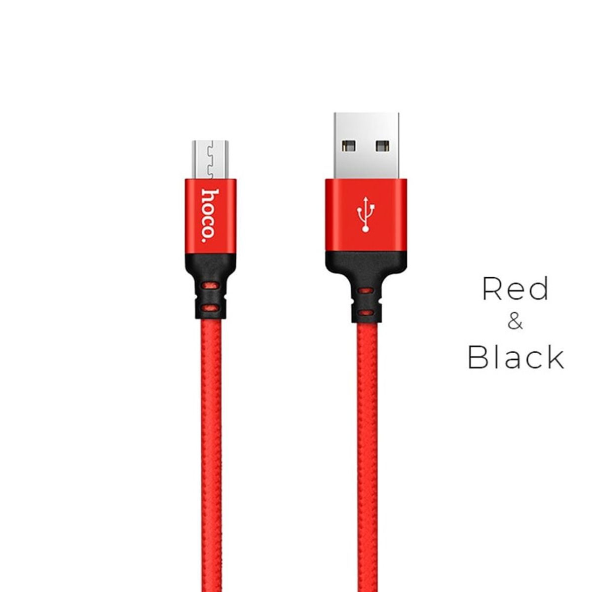 HOCO - Cable USB a Micro USB V8 1m Hoco X14 Rojo De Calidad y Durabilidad