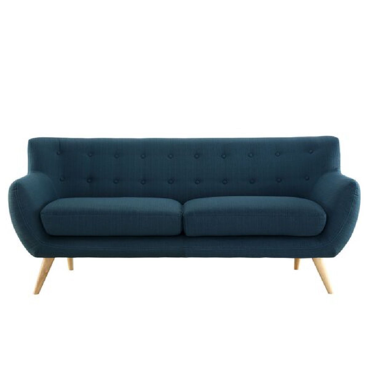 ALTO HOGAR - Sofá Vintage Asia 2 Cuerpos Azul Cobalto