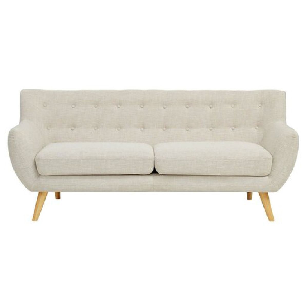 ALTO HOGAR - Sofá Vintage Asia 2 Cuerpos Beige