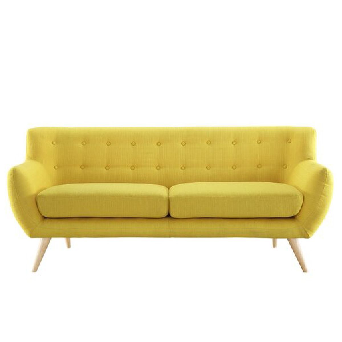 ALTO HOGAR - Sofá Vintage Asia 2 Cuerpos Amarillo