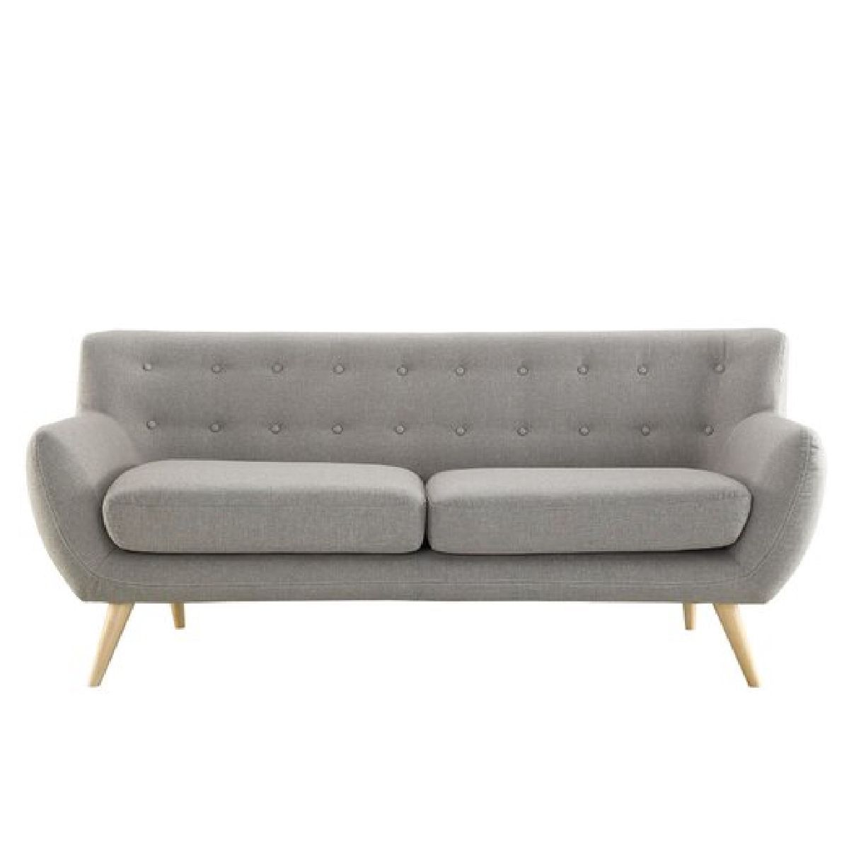 ALTO HOGAR - Sofá Vintage Asia 2 Cuerpos Gris