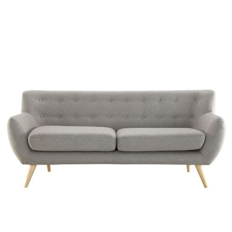 ALTO HOGAR - Sofá Vintage Asia 2 Cuerpos Gris