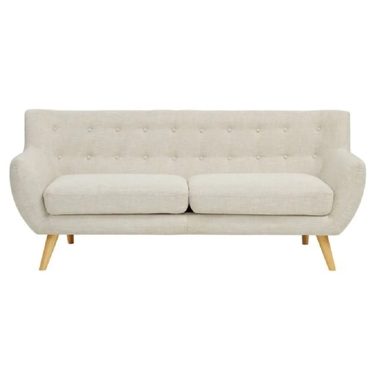 ALTO HOGAR - Sofá Vintage Asia 3 Cuerpos Beige