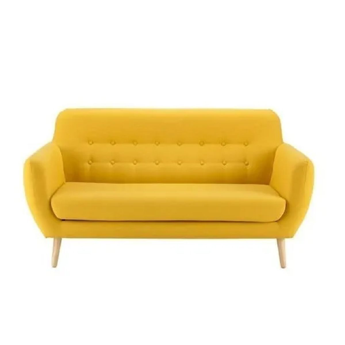 ALTO HOGAR - Sofá Vintage Vania 2 Cuerpos Amarillo