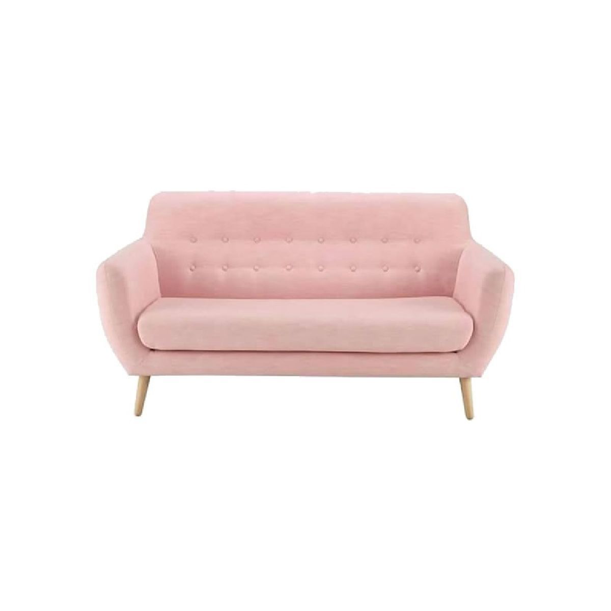 ALTO HOGAR - Sofá Vintage Vania 2 Cuerpos Negro