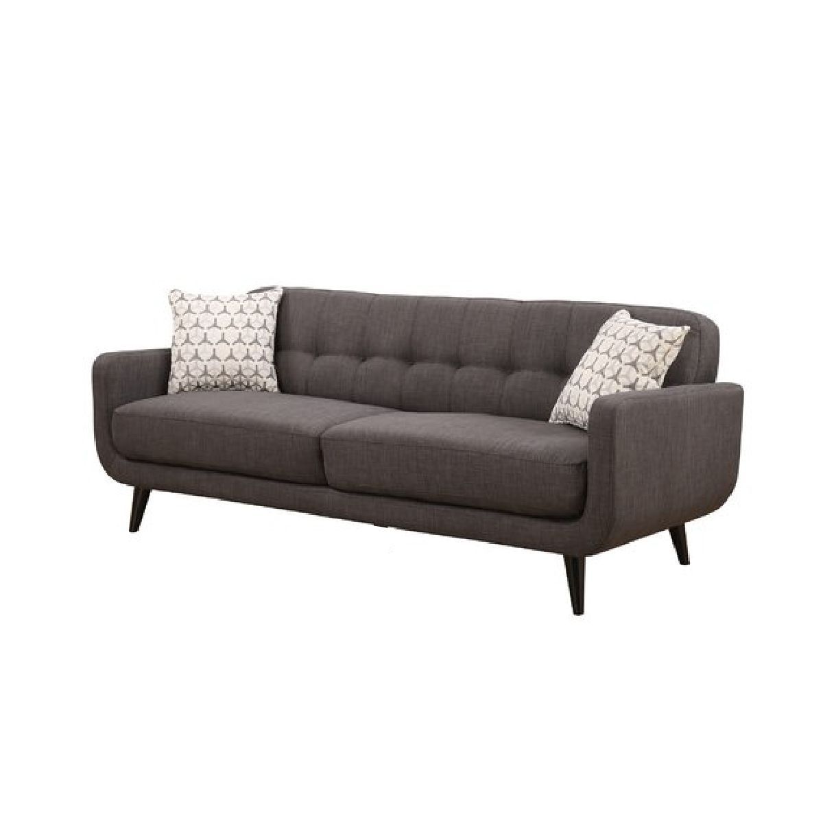 ALTO HOGAR - Sofá Vintage Zoe 3 Cuerpos Negro