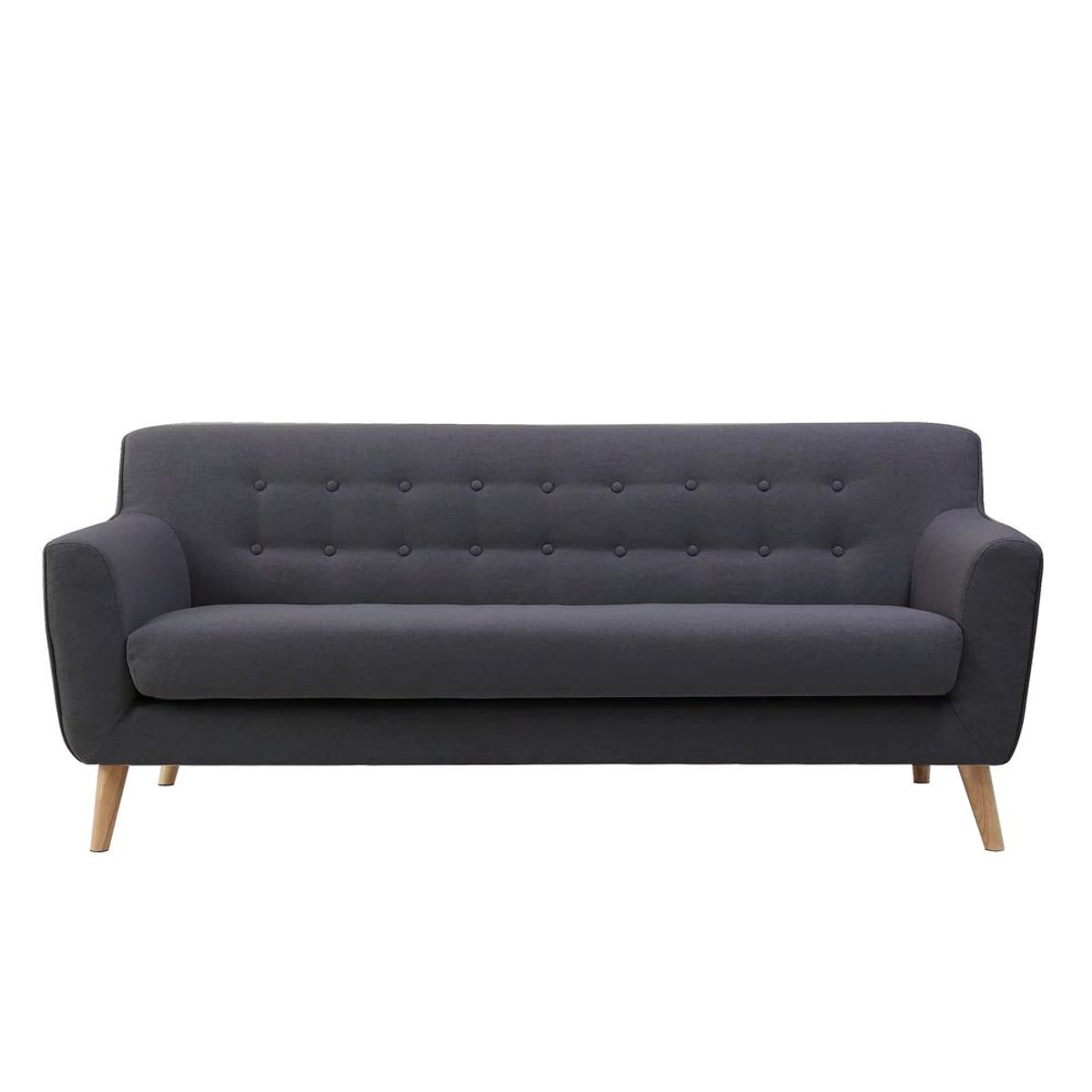 ALTO HOGAR - Sofá Wine 3 Cuerpos Alto Hogar Gris Oscuro