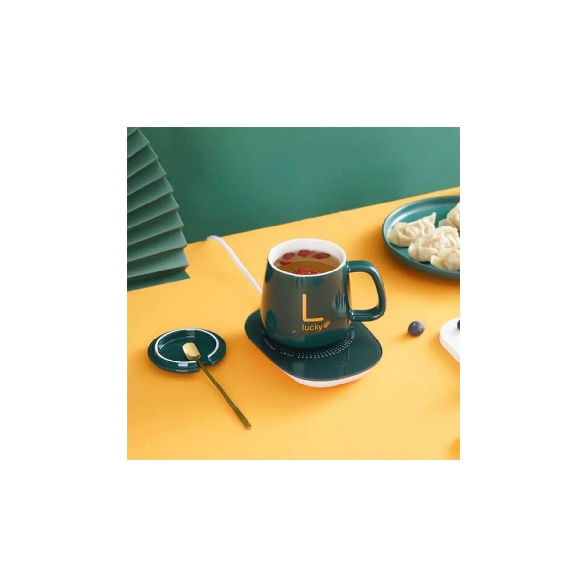 GENERICO - Calentador taza mug eléctrico café mate te leche a corriente