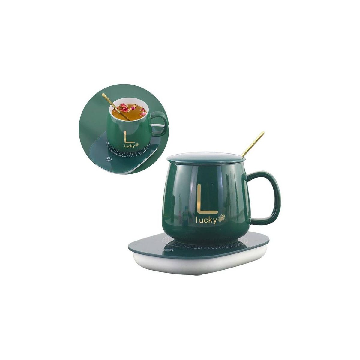 GENERICO - Calentador taza mug eléctrico café mate te leche a corriente