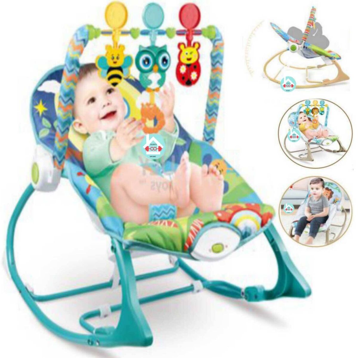 GENERICO - Silla Mecedora con Vibrador Musical y Toys BUO