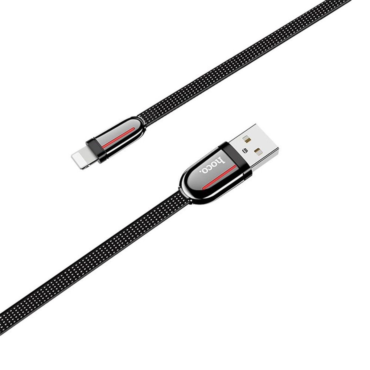 HOCO - Cable USB a Lightning 1.2m Hoco U74 Negro De Calidad y Durabilidad