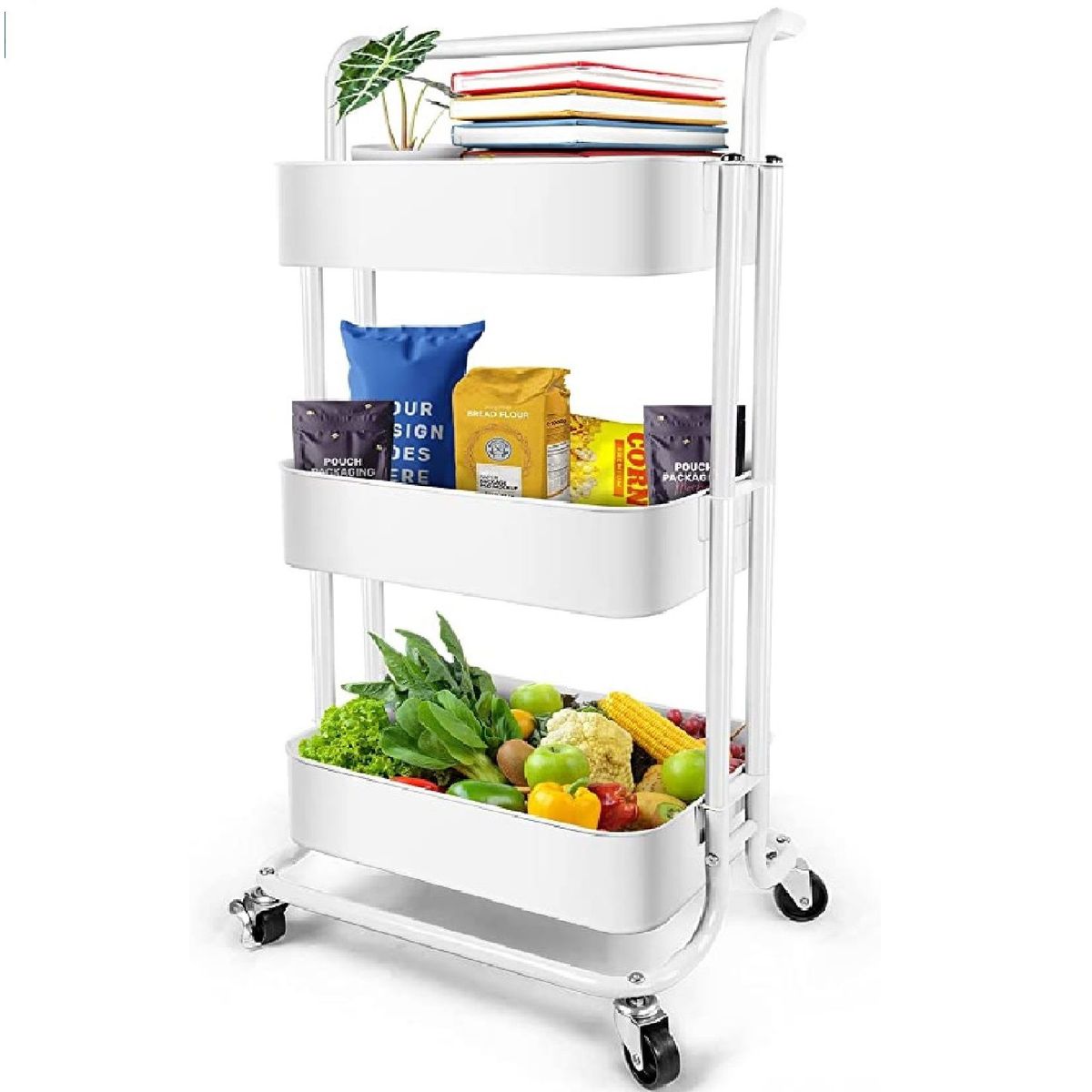 OTTOWARE - Organizador Metálico Multifuncional de 3 Niveles