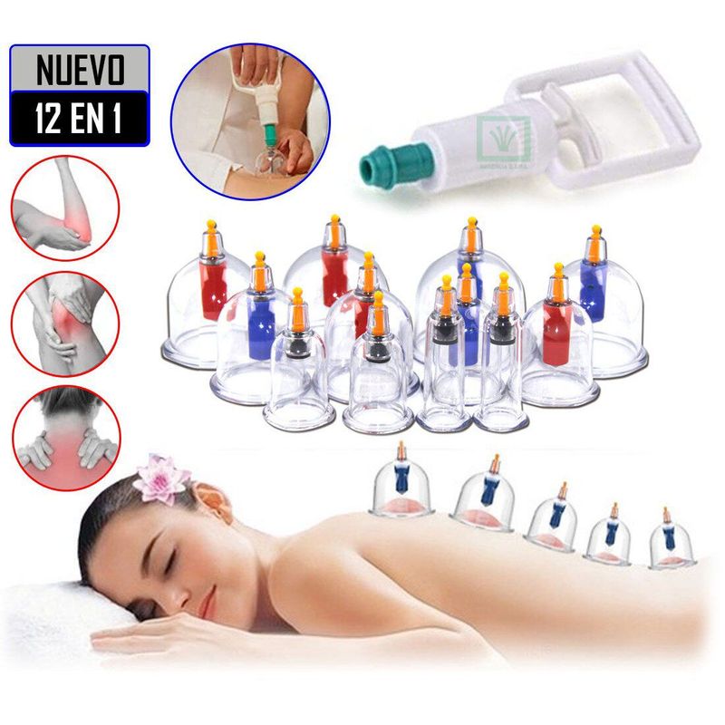 GENERICO - Ventosas para Masajes Kit 12 Piezas