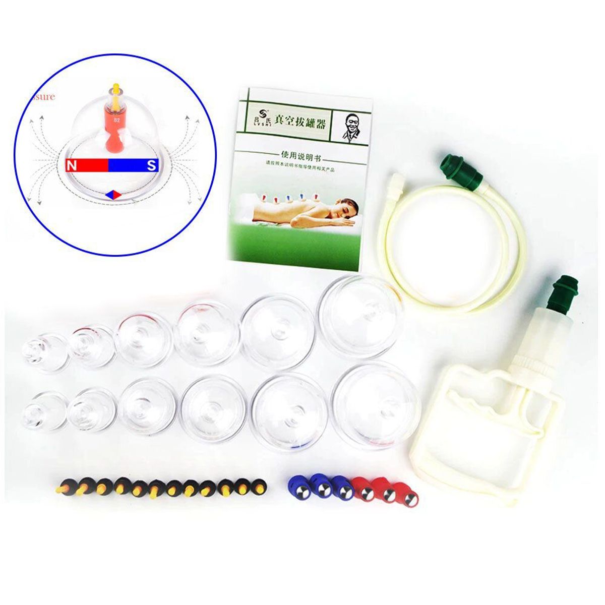 GENERICO - Ventosas para Masajes Kit 12 Piezas