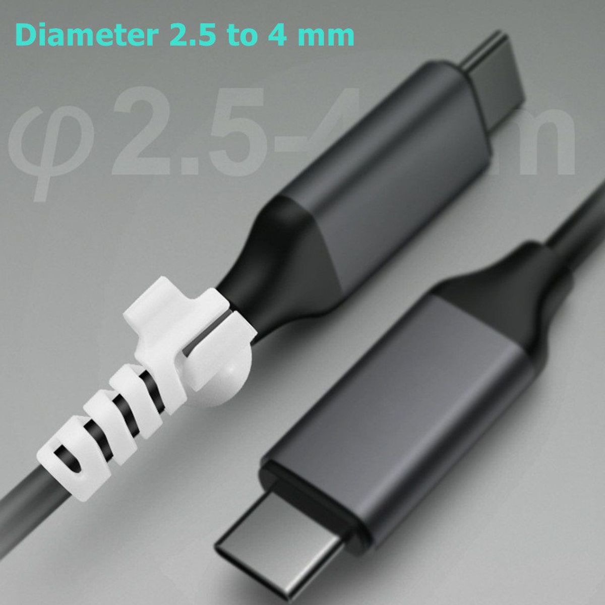 OTTOWARE - Pack de 4 Protectores de Silicona para Cables