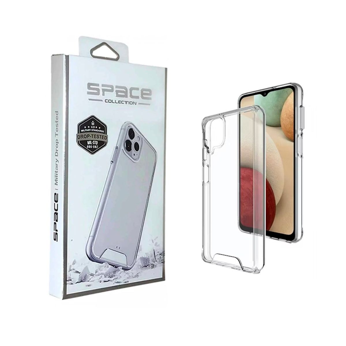 GENERICO - Case Space Anticaida Samsung A12 Transparente