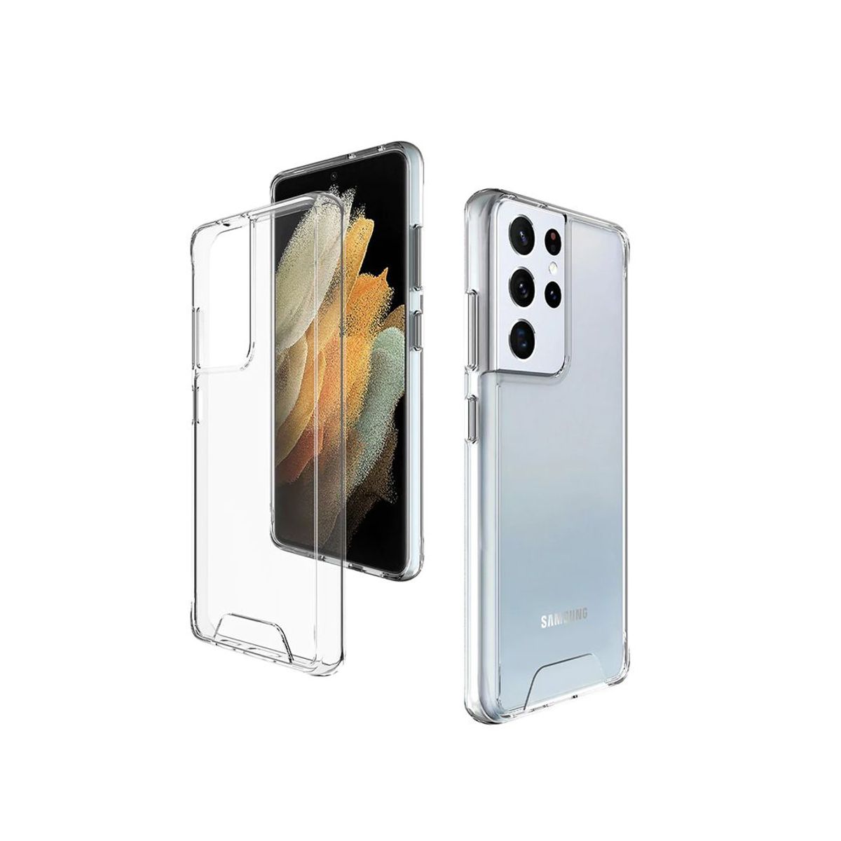 GENERICO - Case Space Anticaida Samsung S21 Ultra Transparente