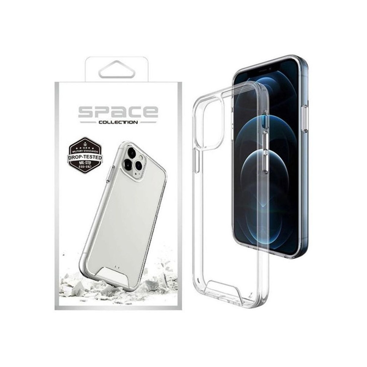 GENERICO - Case Space Anticaida iPhone 12 Pro Max Transparente