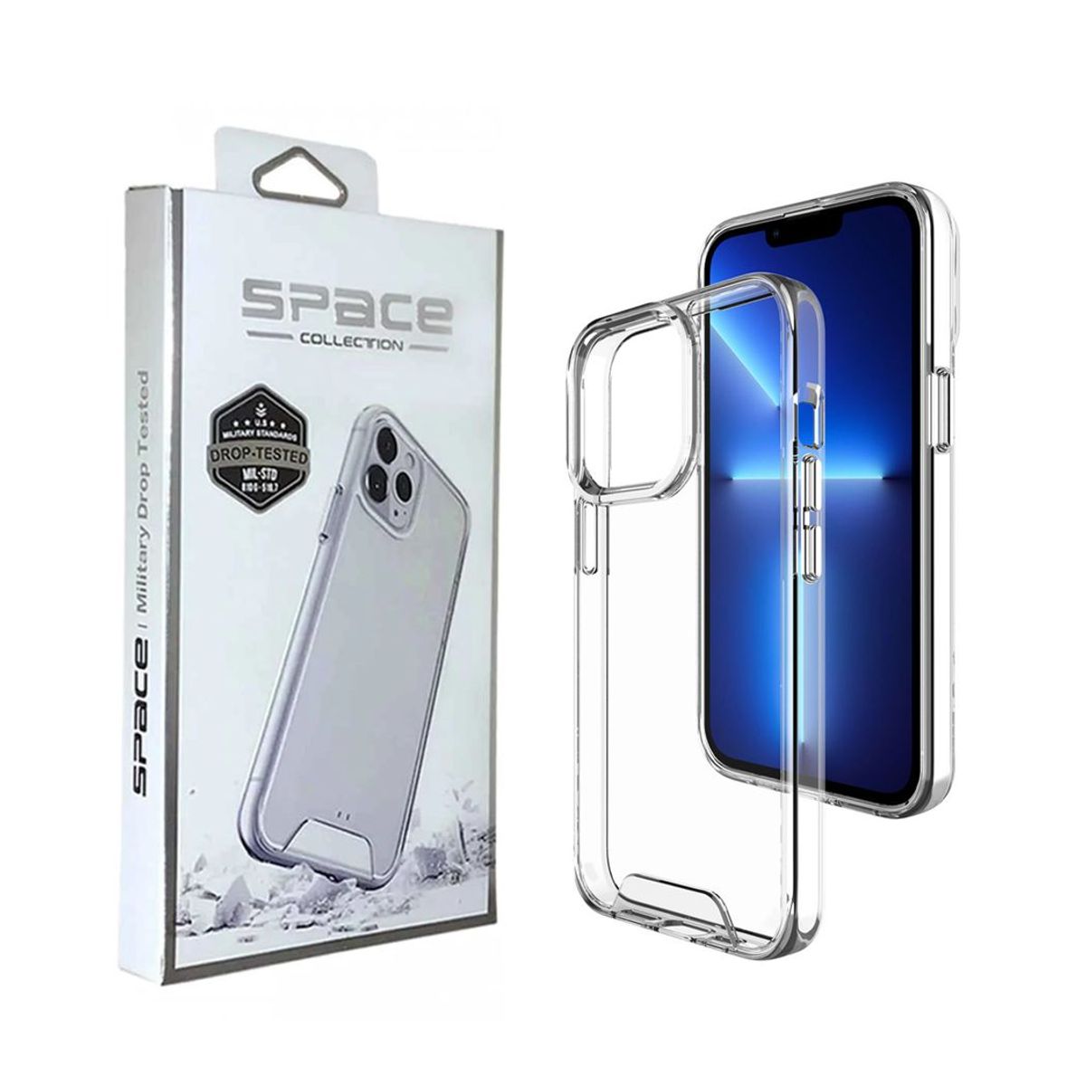 GENERICO - Case Space Anticaida iPhone 13 Pro Max Transparente
