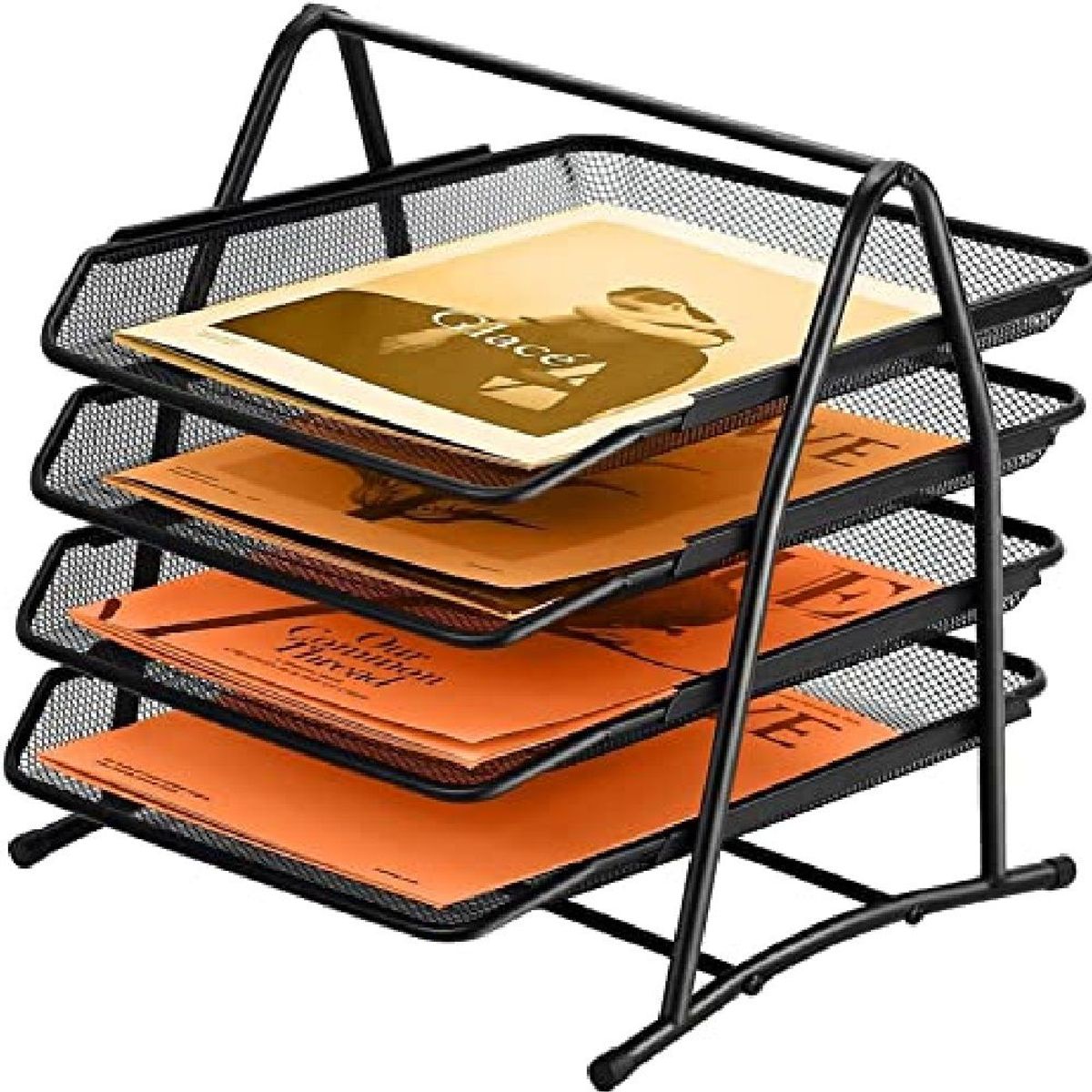 OTTOWARE - Bandeja Metálica Archivadora de 4 Niveles