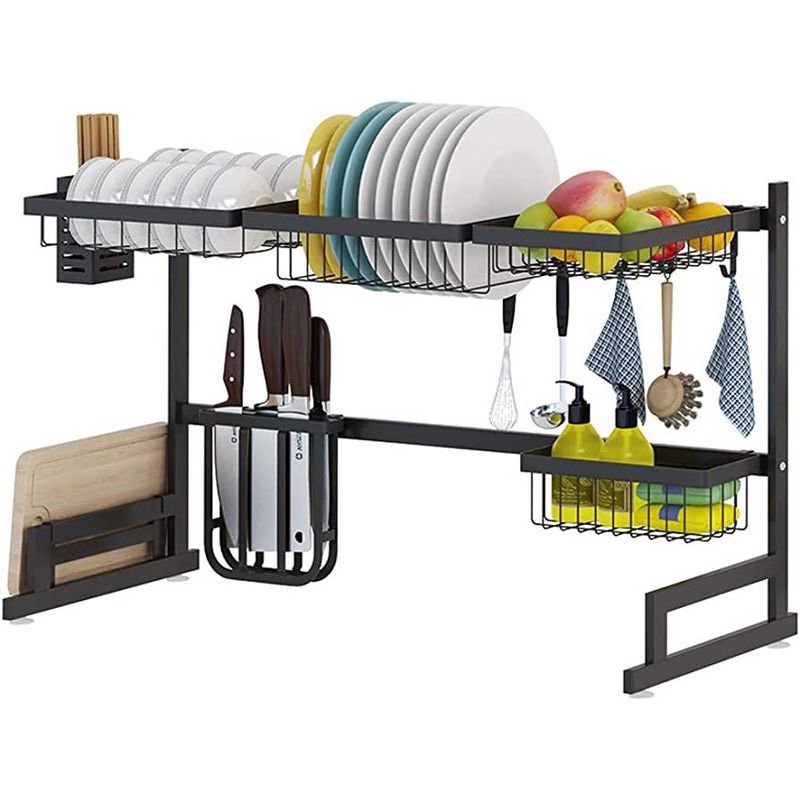 GENERICO - Estante de secado de platos de acero inoxidable rack
