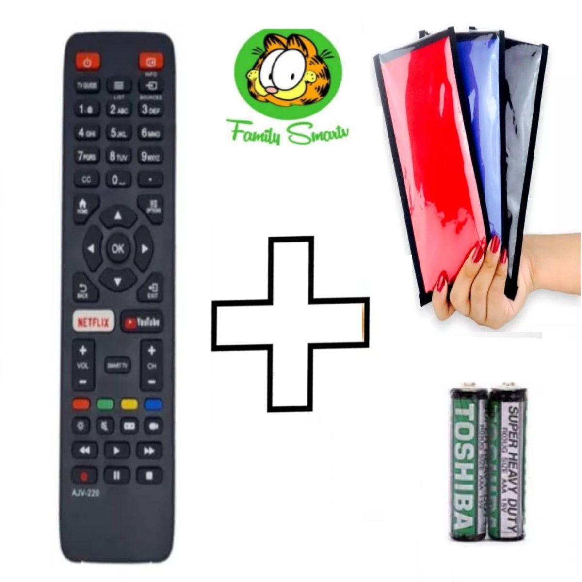 GENERICO - Control Remoto Genérico  Aoc Smart Tv Modelo 32s5970  + Funda