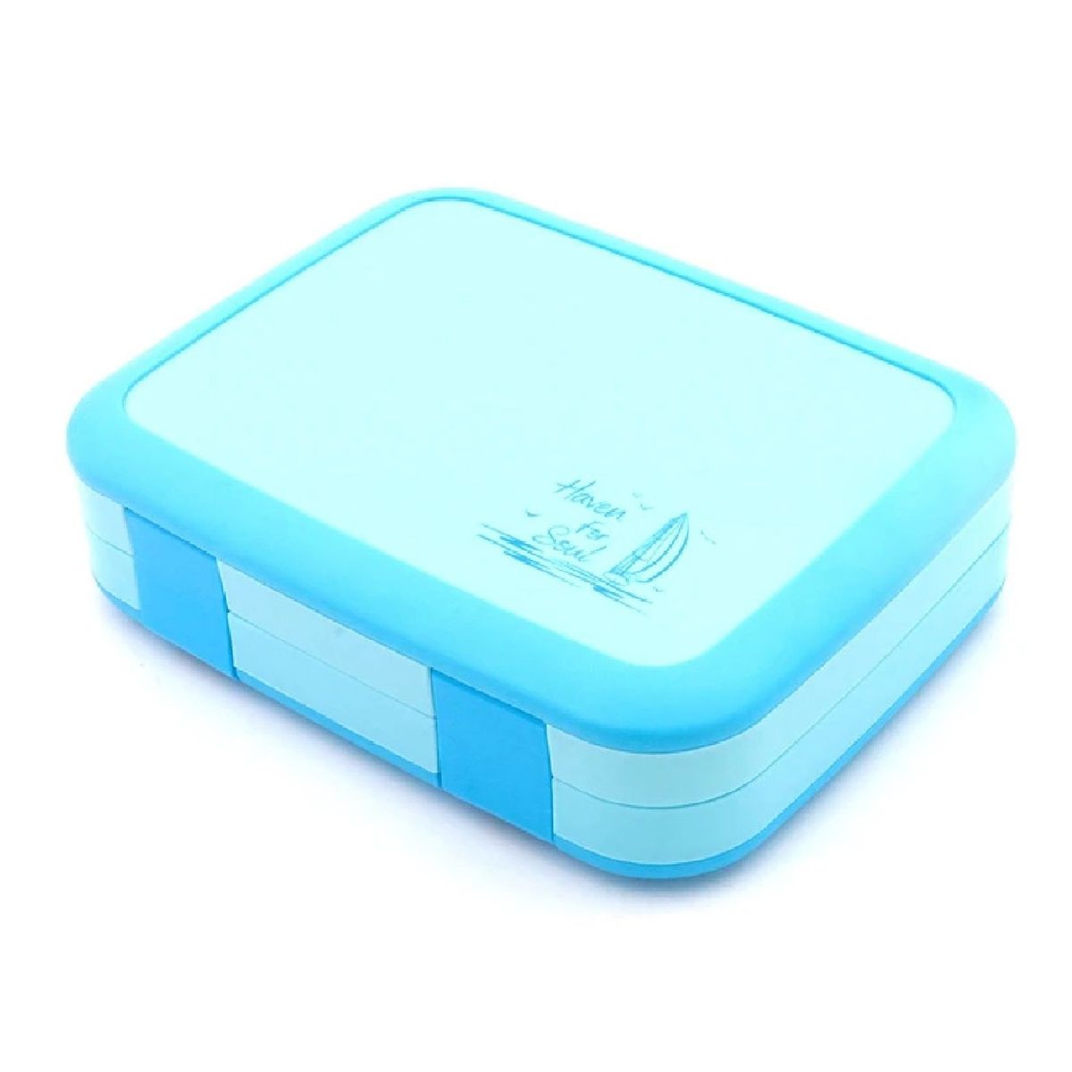 OTTOWARE - Lonchera Portátil con Compartimientos Celeste