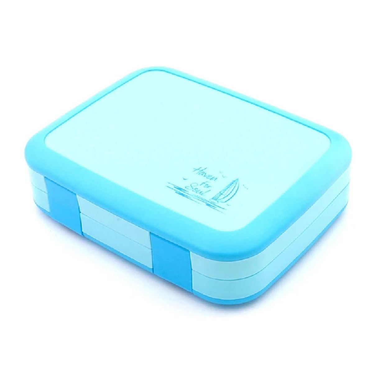 OTTOWARE - Lonchera Portátil con Compartimientos Celeste