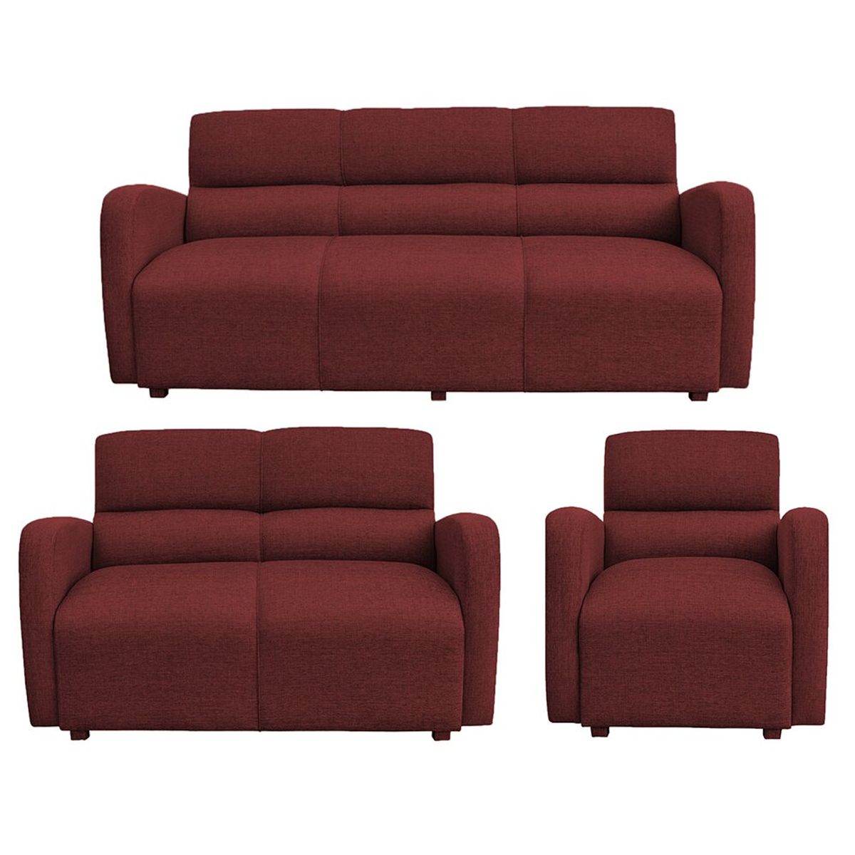 CASA BELLA - Juego De Sala Paris 3-2-1 Rojo